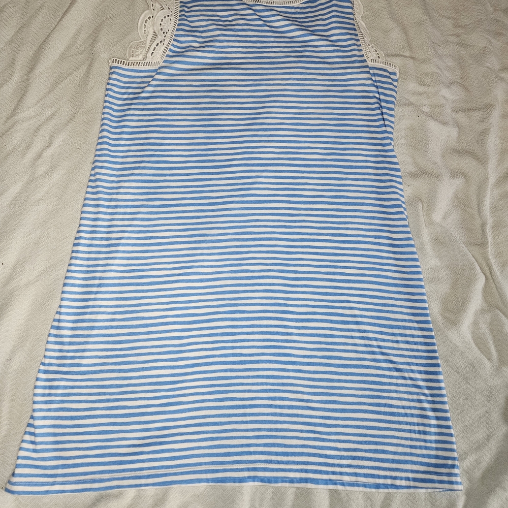 Lilly Pulitzer Light Blue and White Striped Dress RN 88189